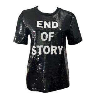 Forever 21. EC black & white sequin top. Size small